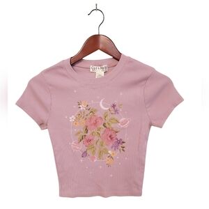 Cut & Paste Designed For‎ California Celestial Crop Top Womend Size Small